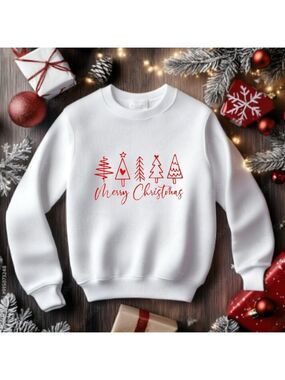 Christmas Sweater Sweatshirt - Christmas Trees